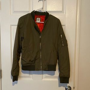 Olive green bomber